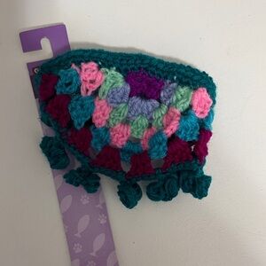 Colorful Crochet pet collar bandana
